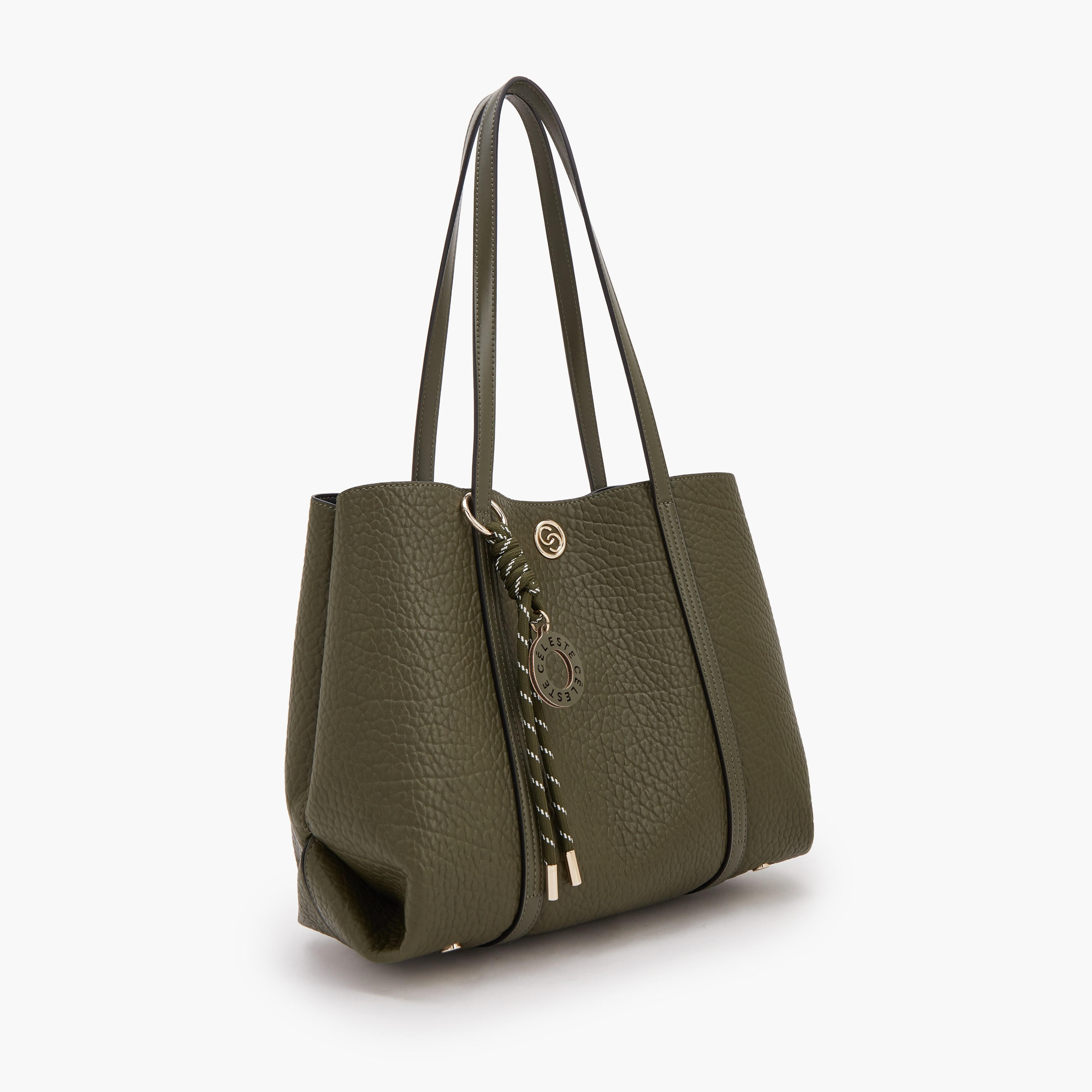 Celeste Textured Tote Bag with Pouch-women-bagsandwallets-handbags-image-5