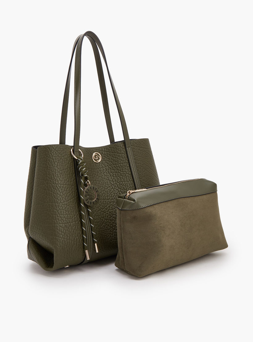 Celeste Textured Tote Bag with Pouch-women-bagsandwallets-handbags-image-2
