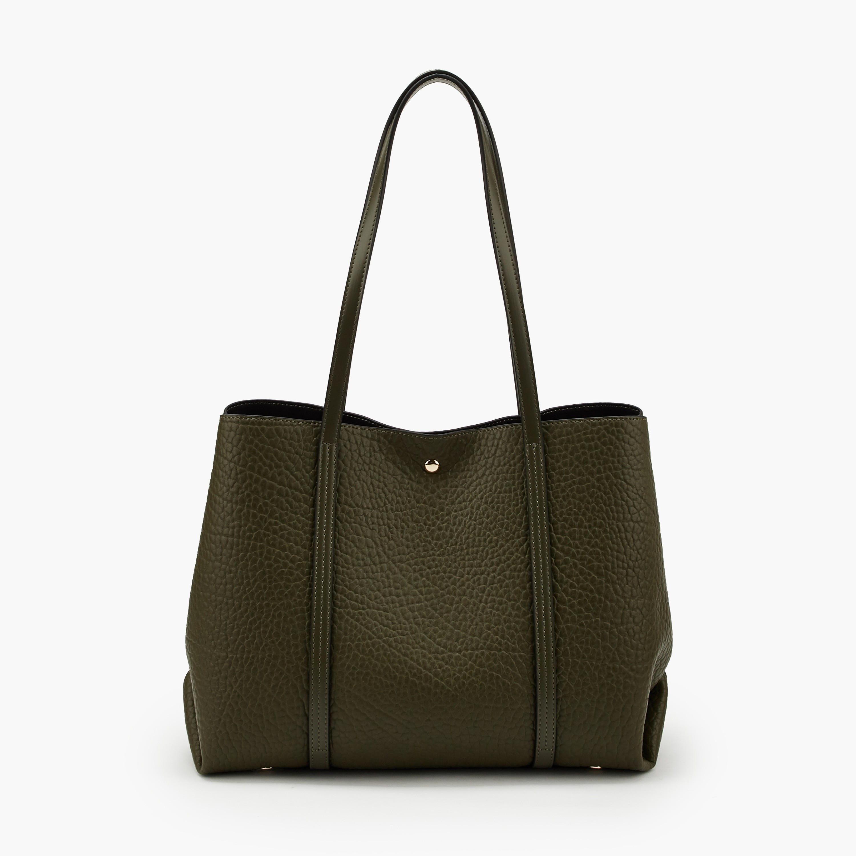 Celeste Textured Tote Bag with Pouch-women-bagsandwallets-handbags-image-4