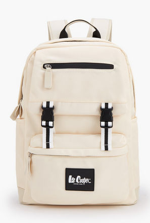 Lee Cooper Solid Backpack with Buckle Closure-women-bagsandwallets-backpacks-image-1