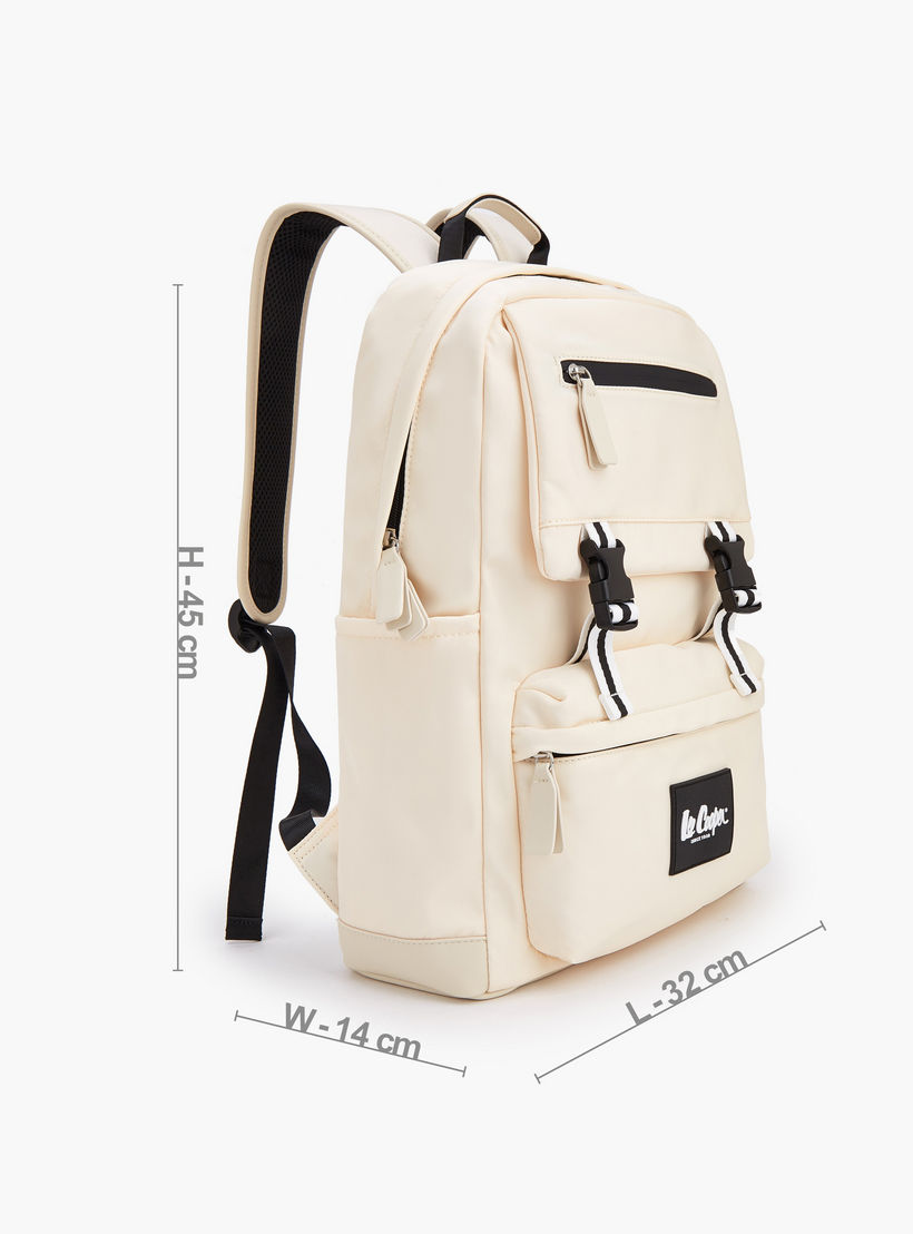 Lee Cooper Solid Backpack with Buckle Closure-school-bagsandbackpacks-backpacks-image-5