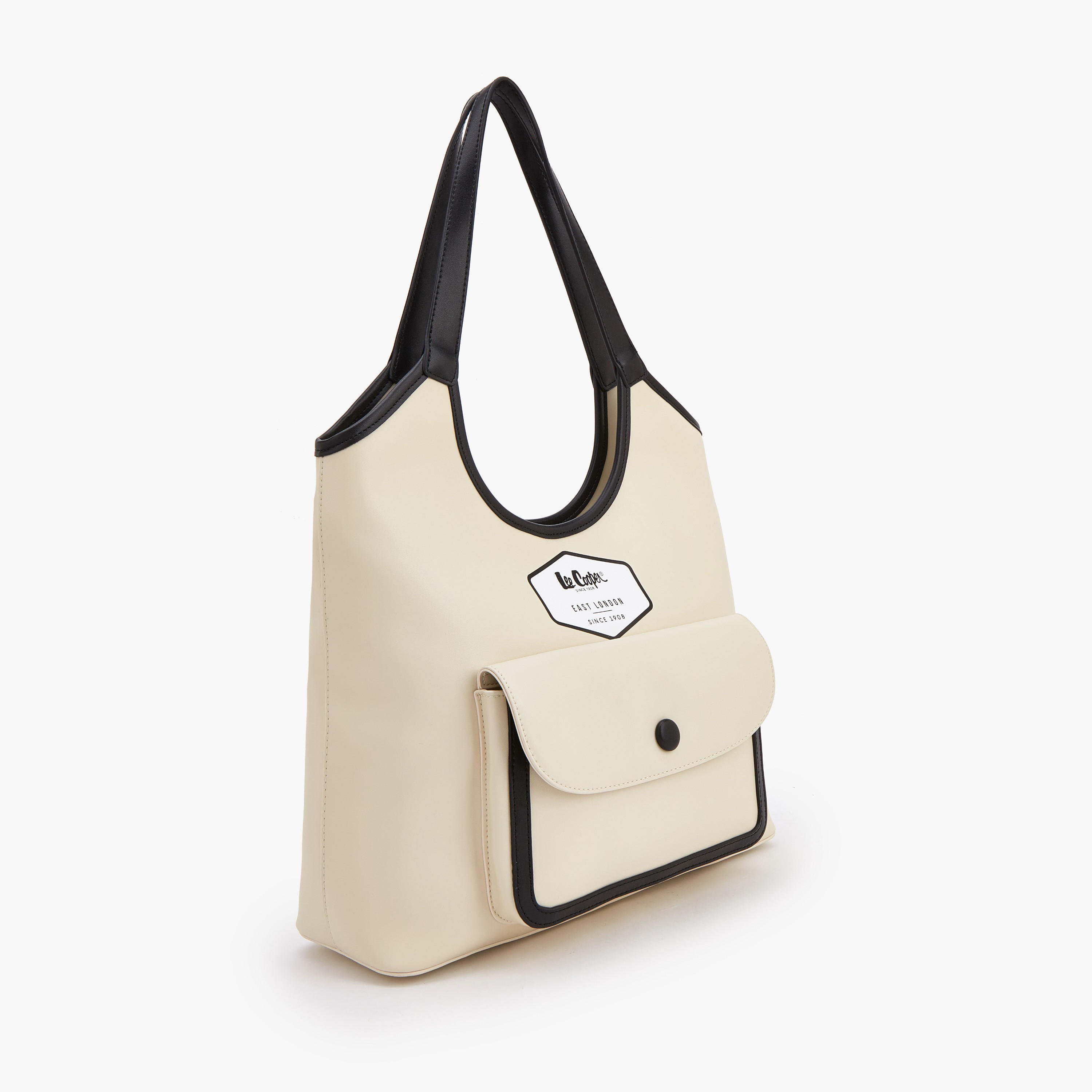 Lee Cooper Contrast Trim Shoulder Bag with Flap Pocket-women-bagsandwallets-handbags-image-2