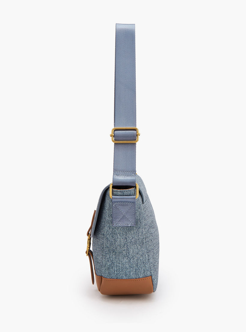 شنطة كروس بودي دينم بإبزيم إغلاق من لي كوبر-women-bagsandwallets-handbags-image-4