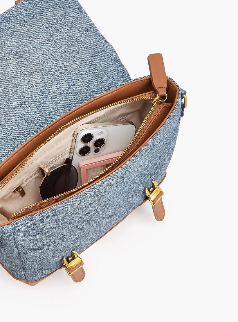 شنطة كروس بودي دينم بإبزيم إغلاق من لي كوبر-women-bagsandwallets-handbags-image-7
