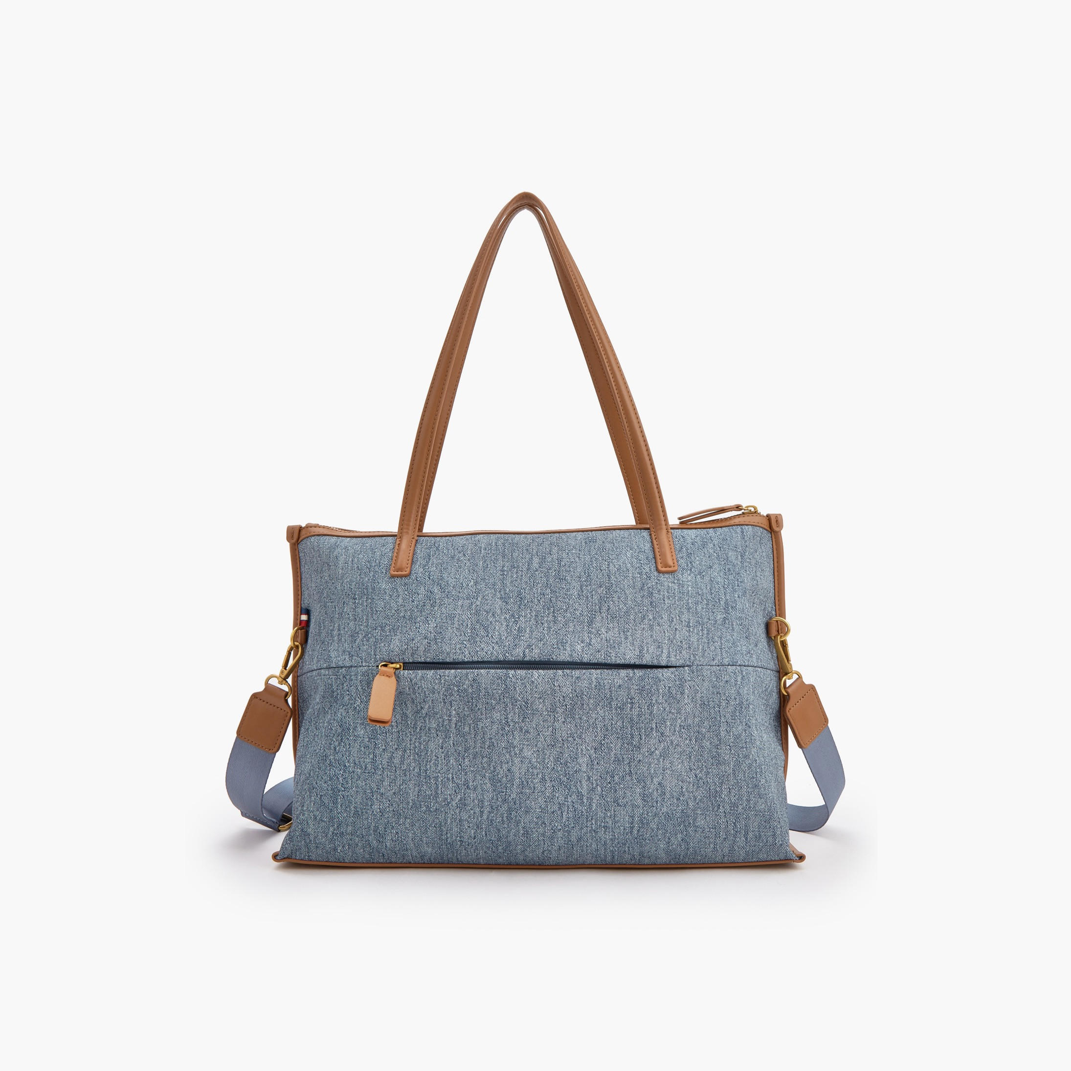 شنطة توت دينم بجيوب بإبزيم إغلاق من لي كوبر-women-bagsandwallets-handbags-image-5