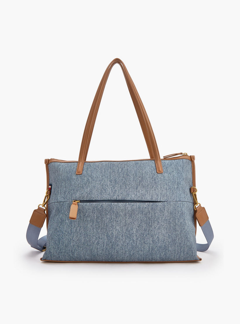 شنطة توت دينم بجيوب بإبزيم إغلاق من لي كوبر-women-bagsandwallets-handbags-image-5
