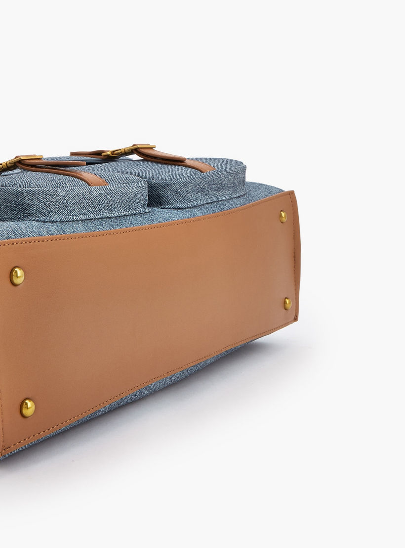 شنطة توت دينم بجيوب بإبزيم إغلاق من لي كوبر-women-bagsandwallets-handbags-image-6