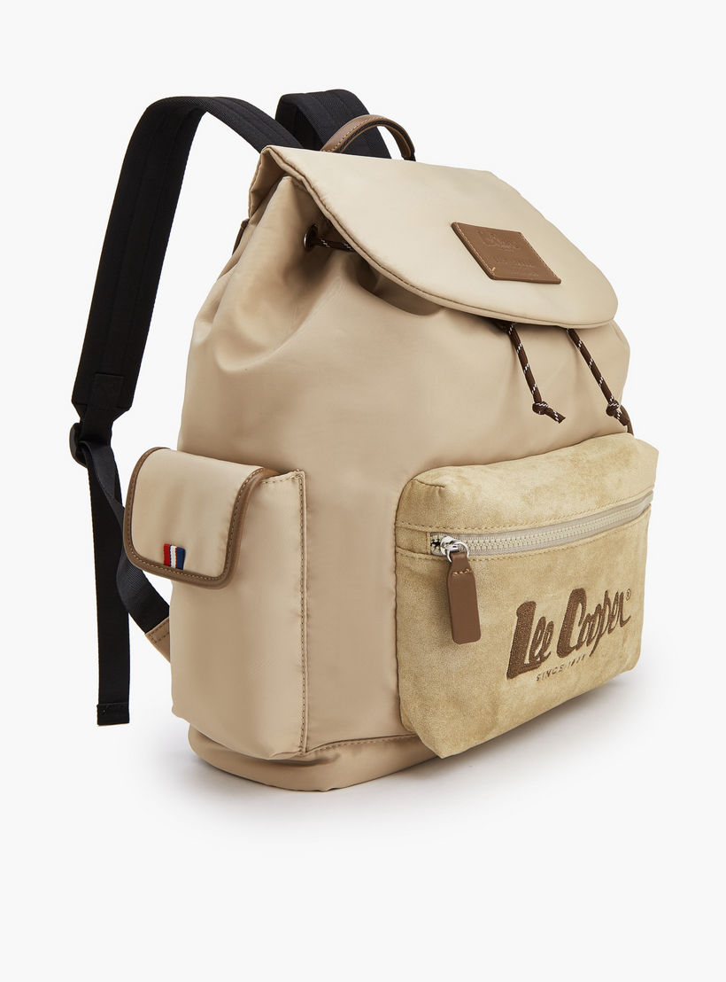 شنطة ظهر بأحزمة كتف قابلة للتعديل وطبعات الشعار من لي كوبر-school-bagsandbackpacks-backpacks-image-4