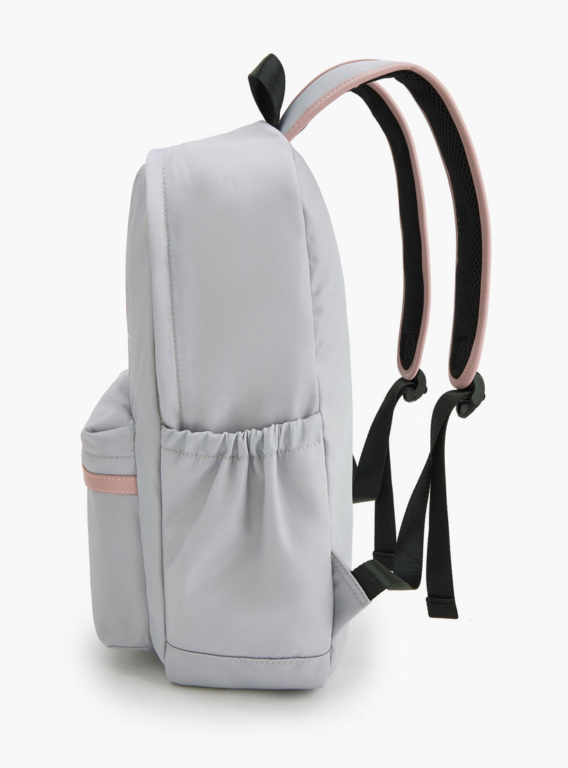 Lee Cooper Logo Print Backpack with Front Pocket-school-bagsandbackpacks-backpacks-image-7