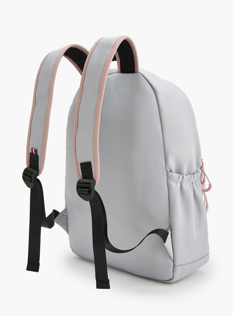 Lee Cooper Logo Print Backpack with Front Pocket-school-bagsandbackpacks-backpacks-image-3