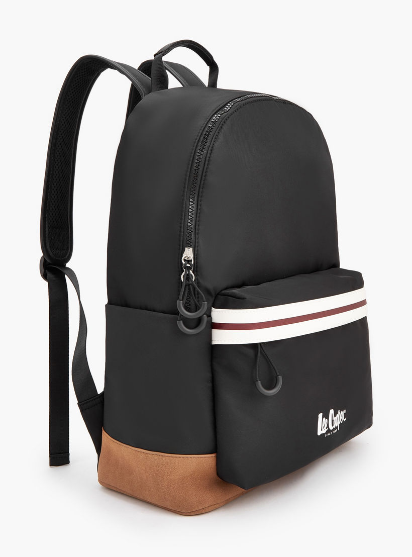 شنطة ظهر بأحزمة كتف قابلة للتعديل وطبعات الشعار من لي كوبر-school-bagsandbackpacks-backpacks-image-4