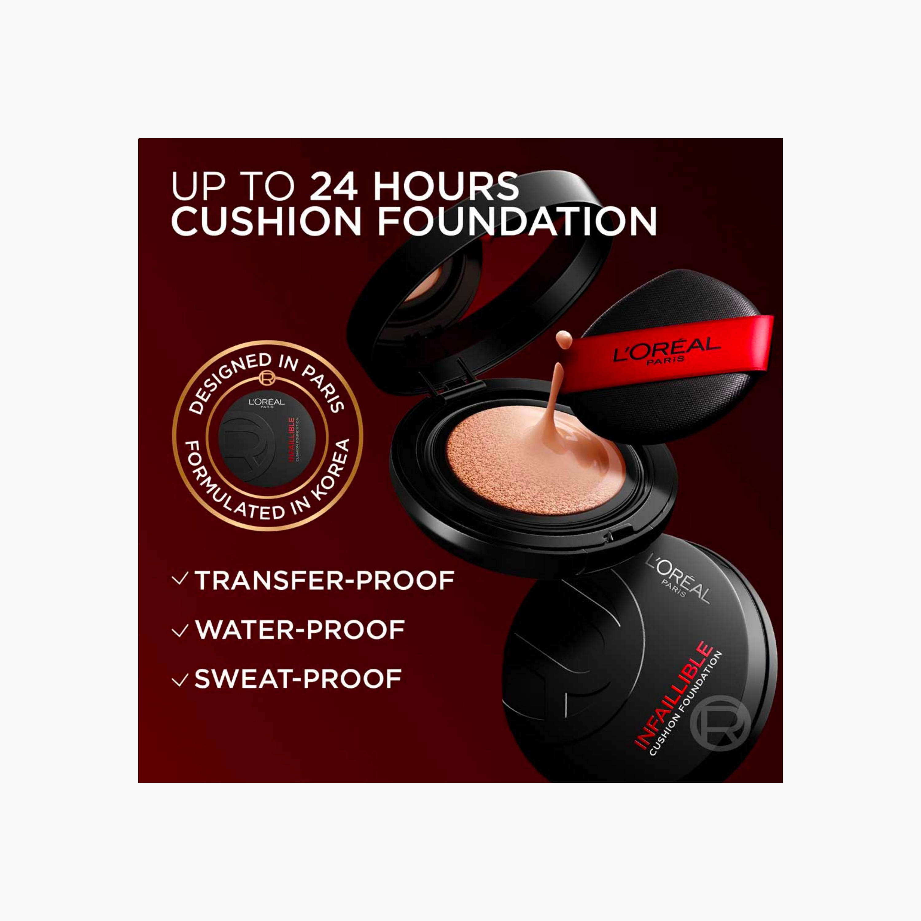 كريم أساس كوشن إنفاليبل فريش وير يدوم لـ24 ساعة من لوريال باريس-beautyandpersonalcare-makeup-face-foundations-image-31
