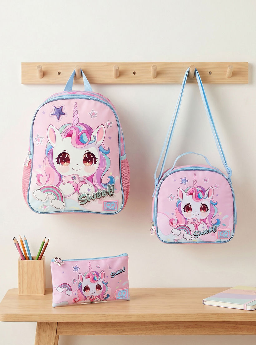 SAMI STUDIO Printed 3-Piece School Backpack Set for Girls 2-5 Years with Lunch Bag - 12 inches-school-bagsandbackpacks-backpacks-image-1