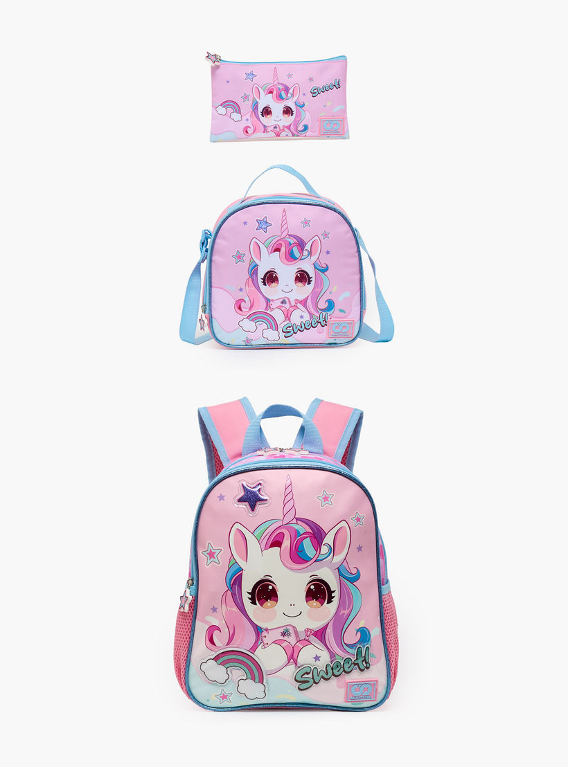 SAMI STUDIO Printed 3-Piece School Backpack Set for Girls 2-5 Years with Lunch Bag - 12 inches-school-bagsandbackpacks-backpacks-image-2