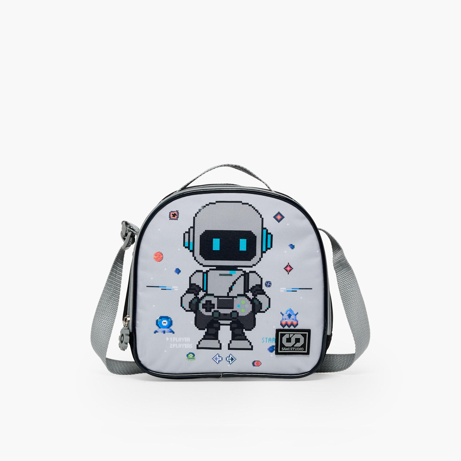 SAMI STUDIO Robot Print 3-Piece School Trolley Bag Set for Boys 2-5 Years with Lunch Bag - 12 inches-school-bagsandbackpacks-trolleybags-image-14