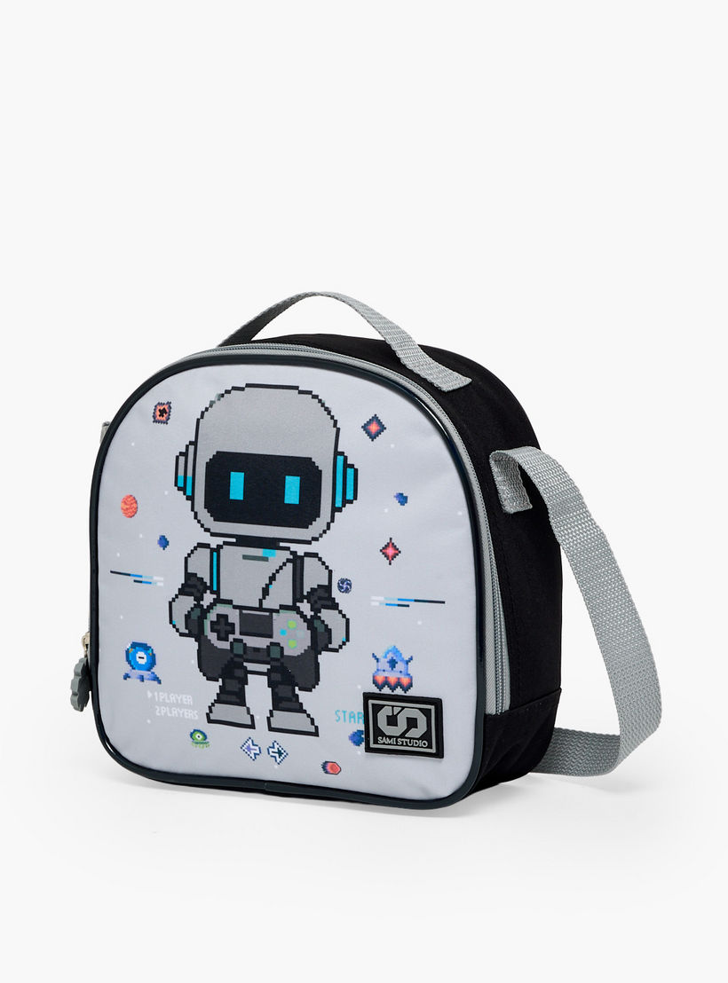 SAMI STUDIO Robot Print 3-Piece School Trolley Bag Set for Boys 2-5 Years with Lunch Bag - 12 inches-school-bagsandbackpacks-trolleybags-image-16