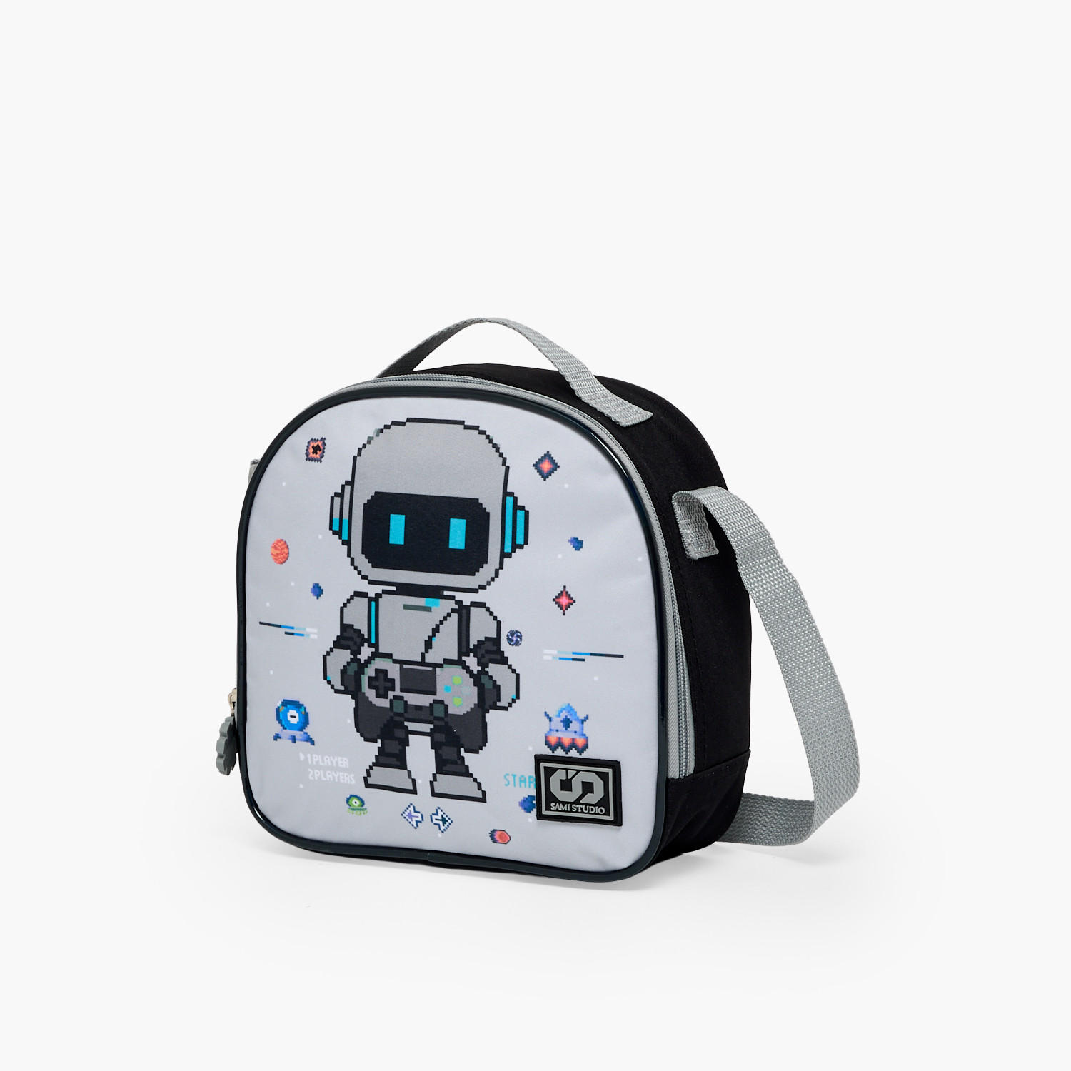 SAMI STUDIO Robot Print 3-Piece School Trolley Bag Set for Boys 2-5 Years with Lunch Bag - 12 inches-school-bagsandbackpacks-trolleybags-image-16