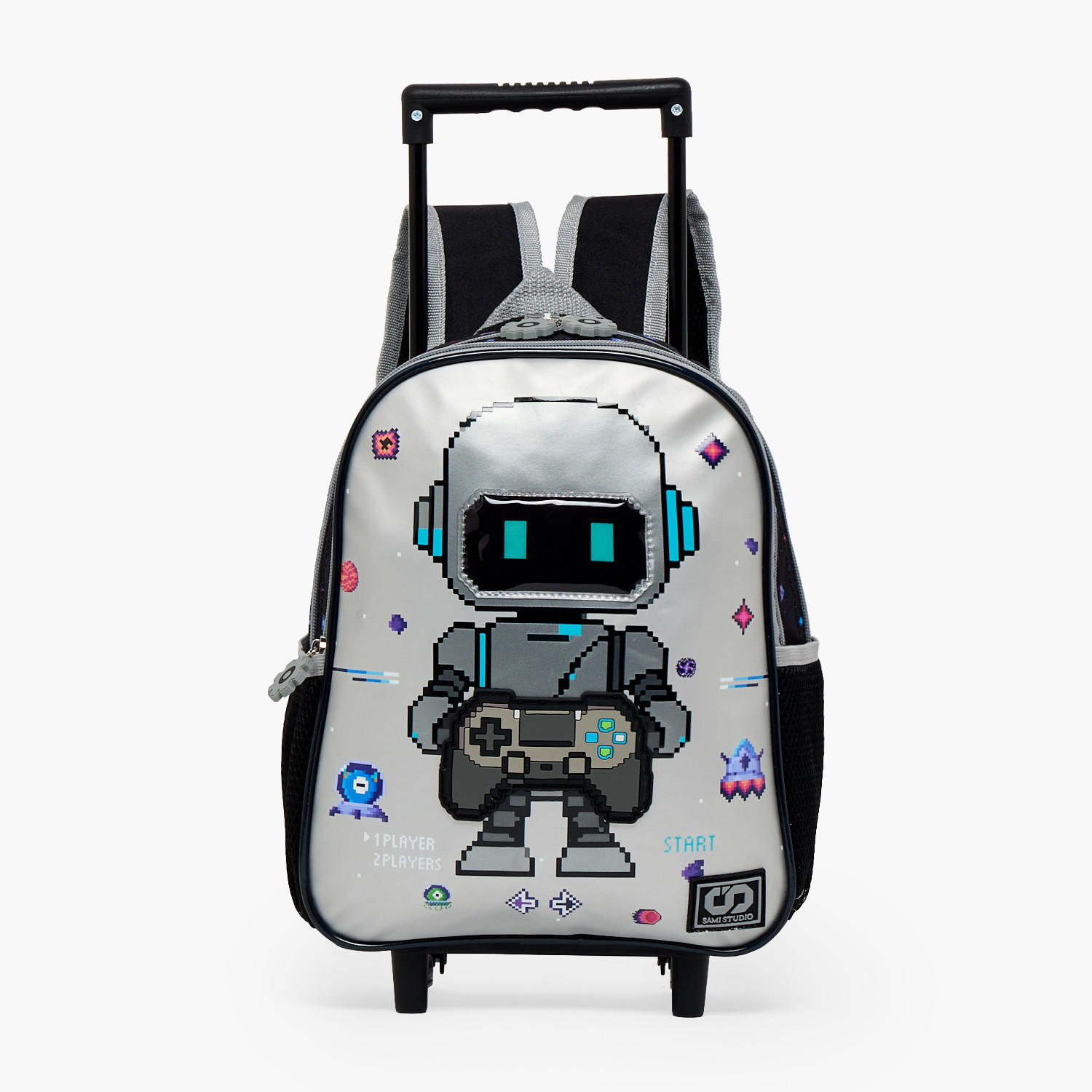 SAMI STUDIO Robot Print 3-Piece School Trolley Bag Set for Boys 2-5 Years with Lunch Bag - 12 inches-school-bagsandbackpacks-trolleybags-image-4