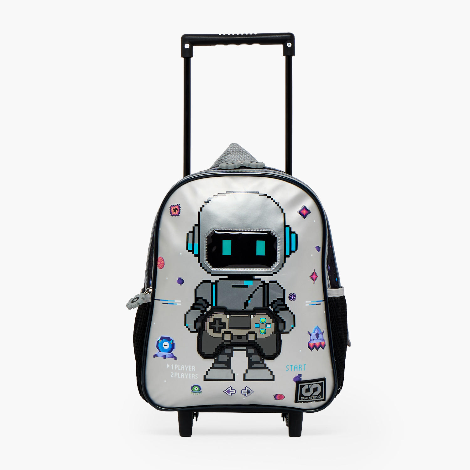 SAMI STUDIO Robot Print 3-Piece School Trolley Bag Set for Boys 2-5 Years with Lunch Bag - 12 inches-school-bagsandbackpacks-trolleybags-image-5