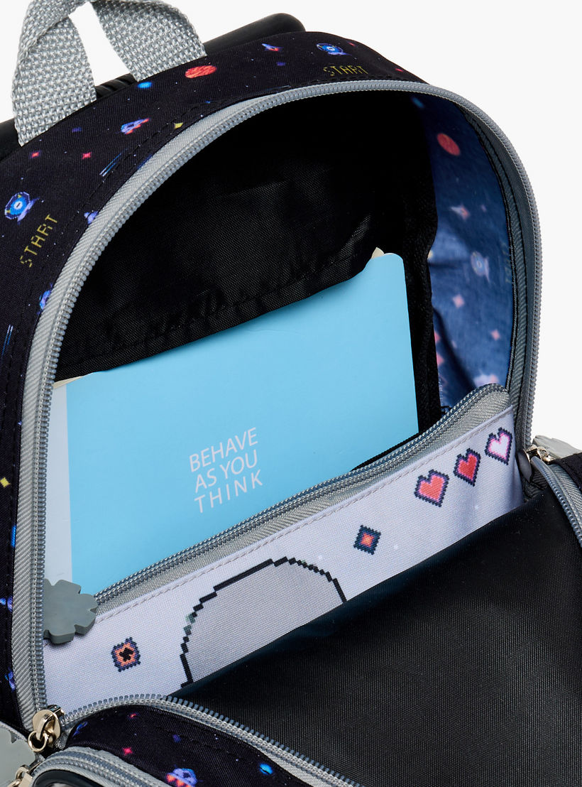 SAMI STUDIO Robot Print 3-Piece School Trolley Bag Set for Boys 2-5 Years with Lunch Bag - 12 inches-school-bagsandbackpacks-trolleybags-image-8