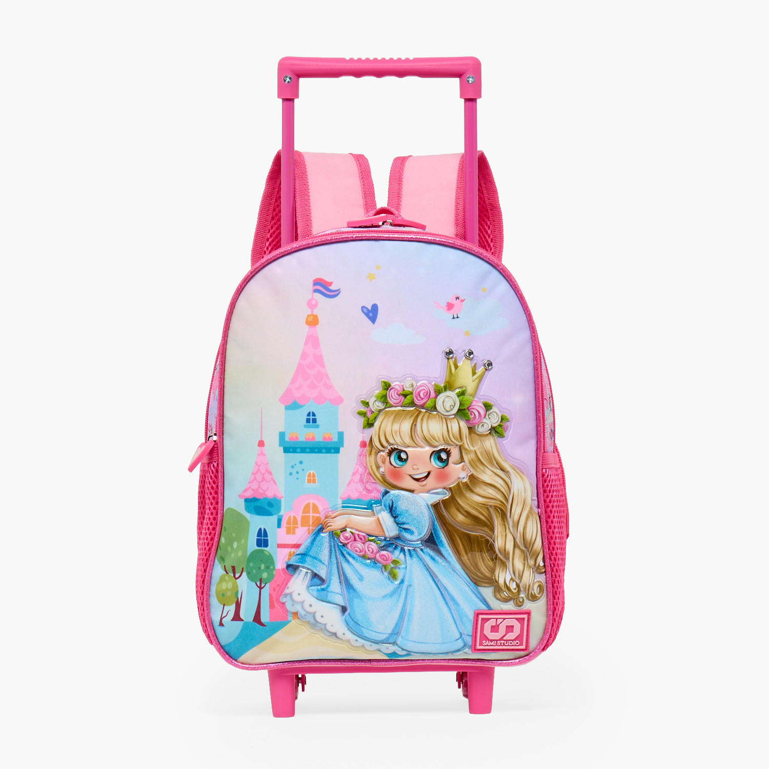 SAMI STUDIO Princess 3-Piece School Trolley Bag Set for Girl 2-5 Years with Lunch Bag - 12 inches-school-bagsandbackpacks-trolleybags-image-4