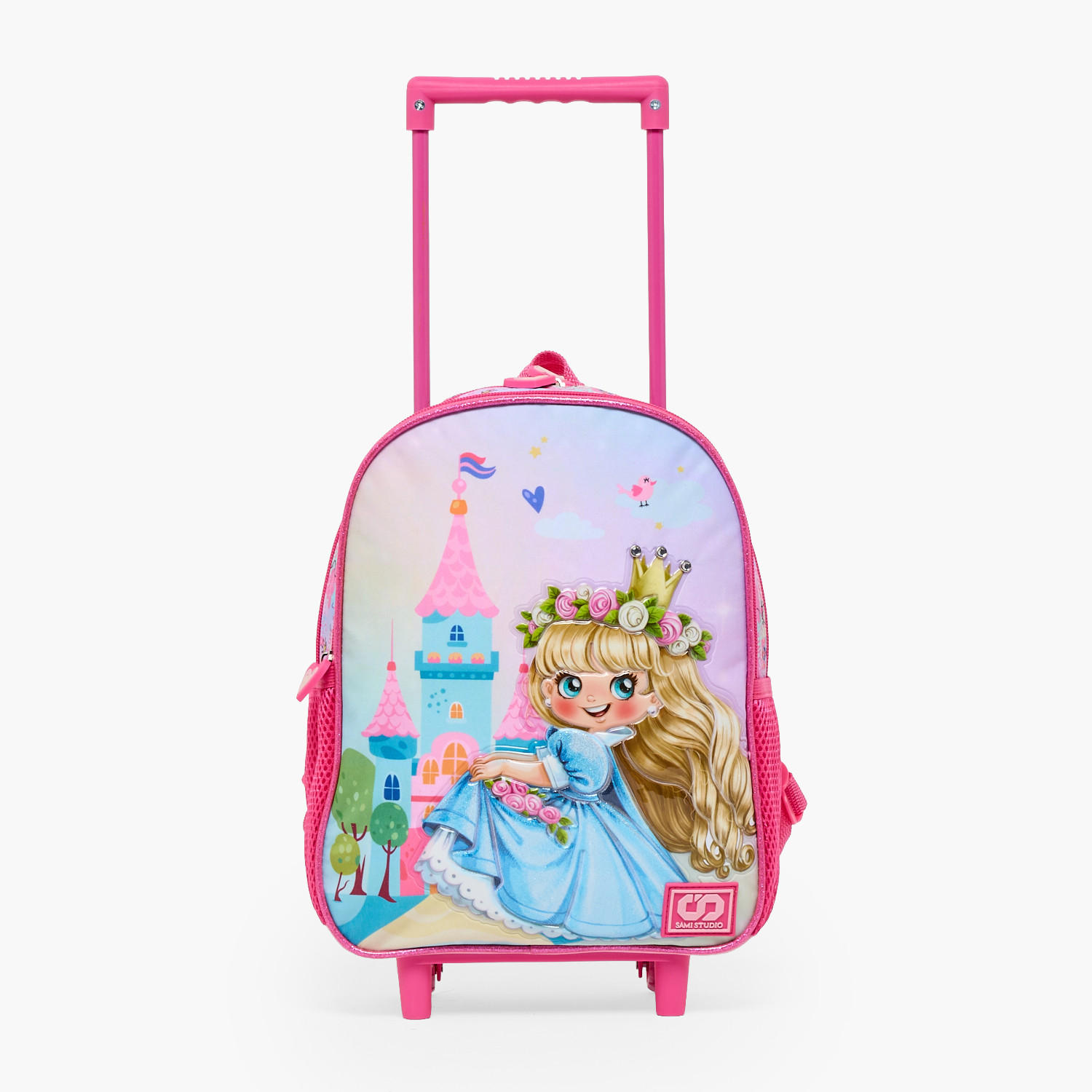 SAMI STUDIO Princess 3-Piece School Trolley Bag Set for Girl 2-5 Years with Lunch Bag - 12 inches-school-bagsandbackpacks-trolleybags-image-5