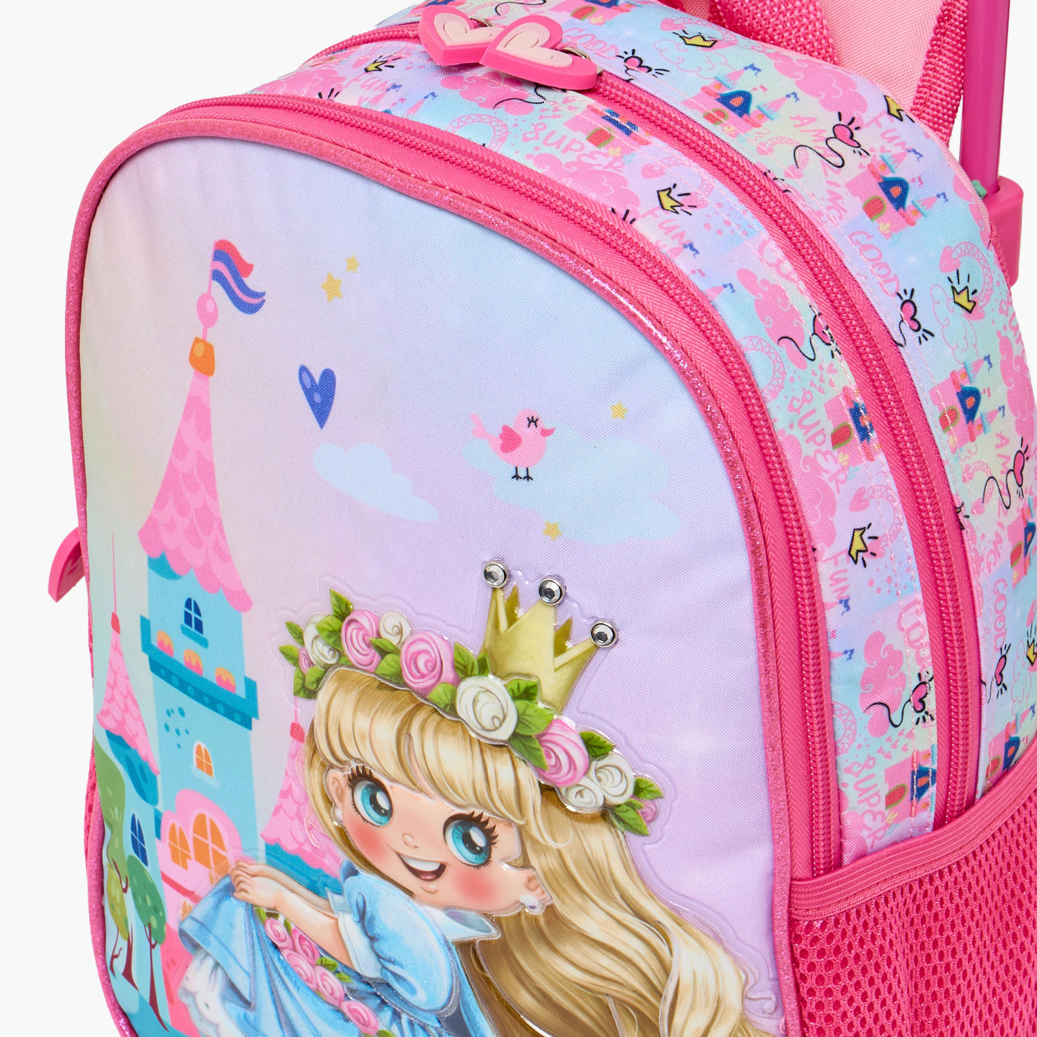 SAMI STUDIO Princess 3-Piece School Trolley Bag Set for Girl 2-5 Years with Lunch Bag - 12 inches-school-bagsandbackpacks-trolleybags-image-7