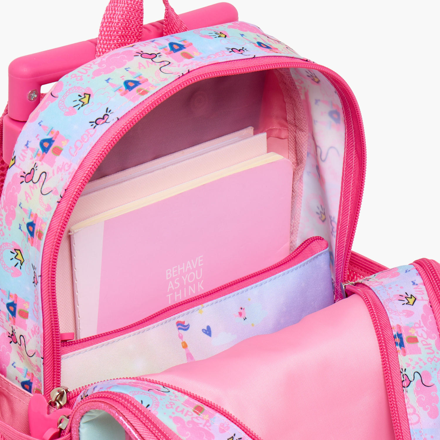 SAMI STUDIO Princess 3-Piece School Trolley Bag Set for Girl 2-5 Years with Lunch Bag - 12 inches-school-bagsandbackpacks-trolleybags-image-8