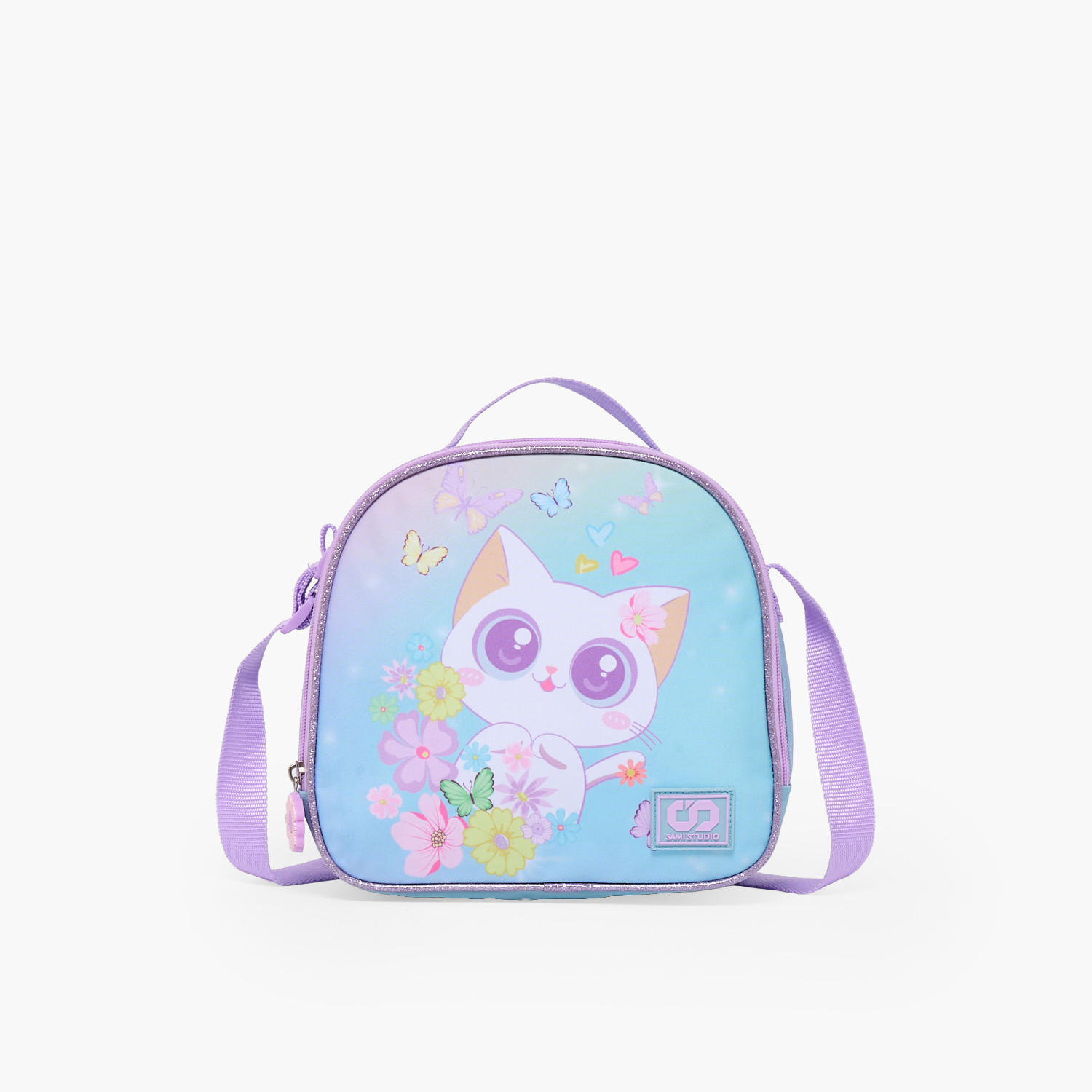 SAMI STUDIO Cat Print 3-Piece School Trolley Bag Set for Girls 2-5 Years with Lunch Bag - 12 inches-school-bagsandbackpacks-trolleybags-image-14