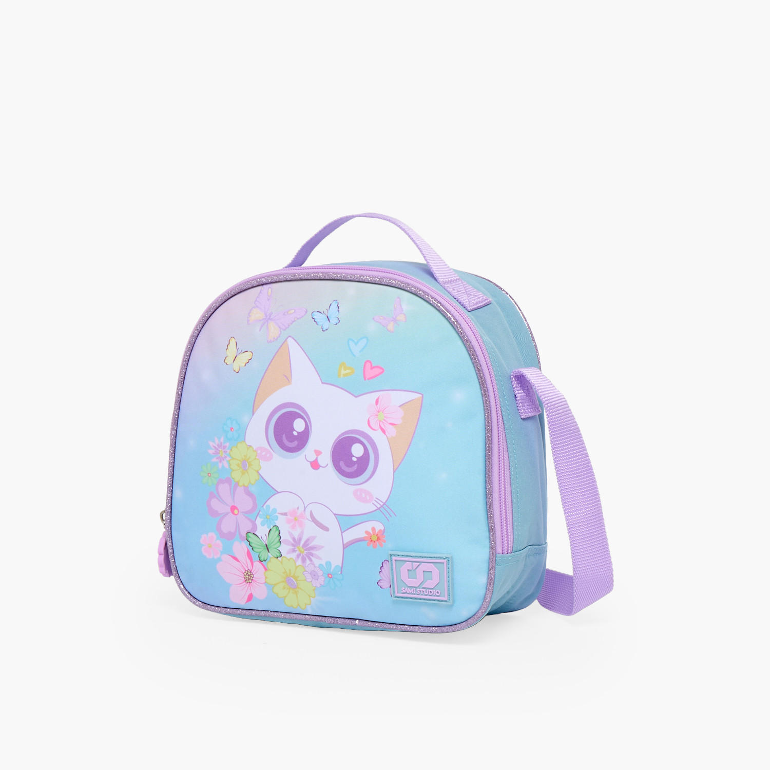 SAMI STUDIO Cat Print 3-Piece School Trolley Bag Set for Girls 2-5 Years with Lunch Bag - 12 inches-school-bagsandbackpacks-trolleybags-image-15