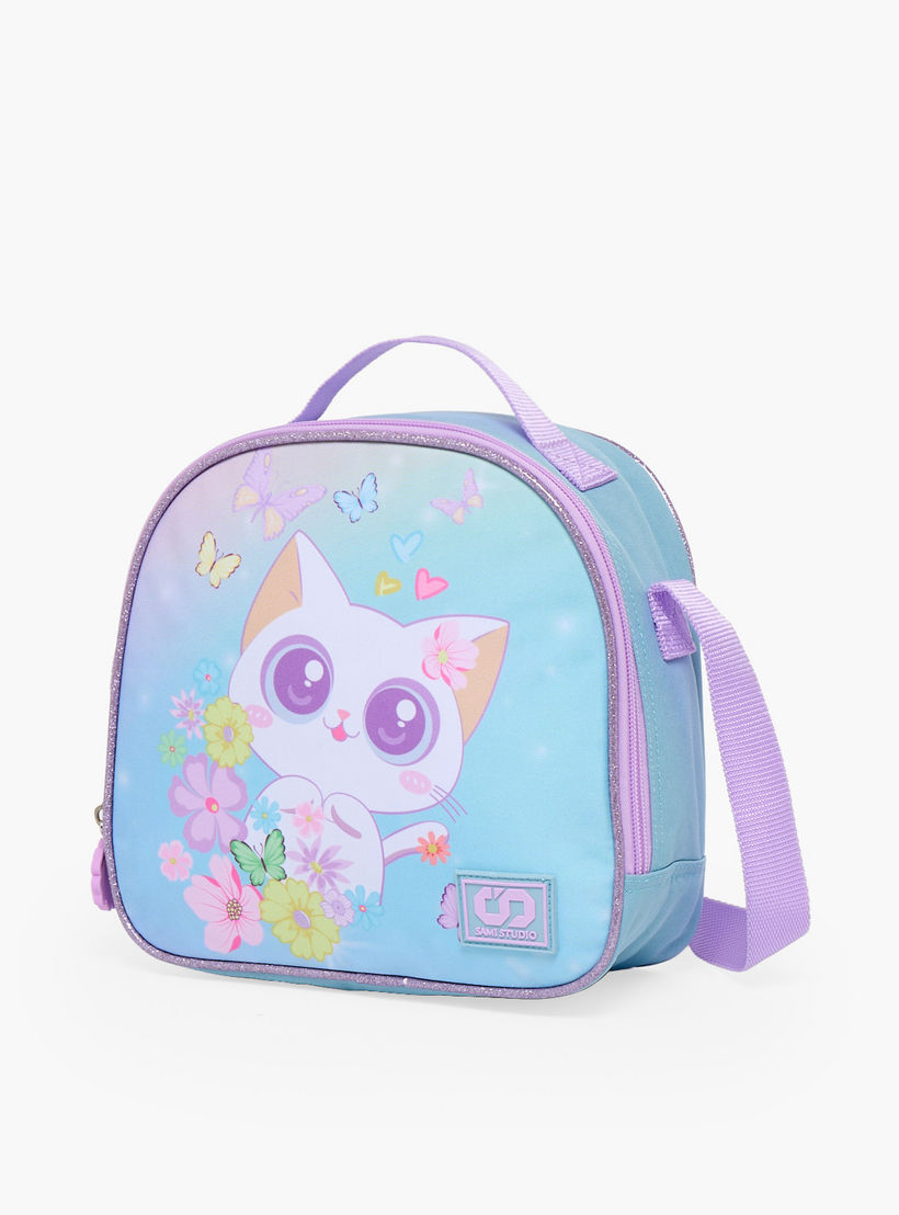 SAMI STUDIO Cat Print 3-Piece School Trolley Bag Set for Girls 2-5 Years with Lunch Bag - 12 inches-school-bagsandbackpacks-trolleybags-image-15