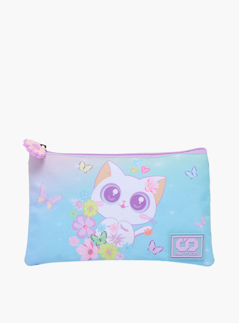 SAMI STUDIO Cat Print 3-Piece School Trolley Bag Set for Girls 2-5 Years with Lunch Bag - 12 inches-school-bagsandbackpacks-trolleybags-image-17