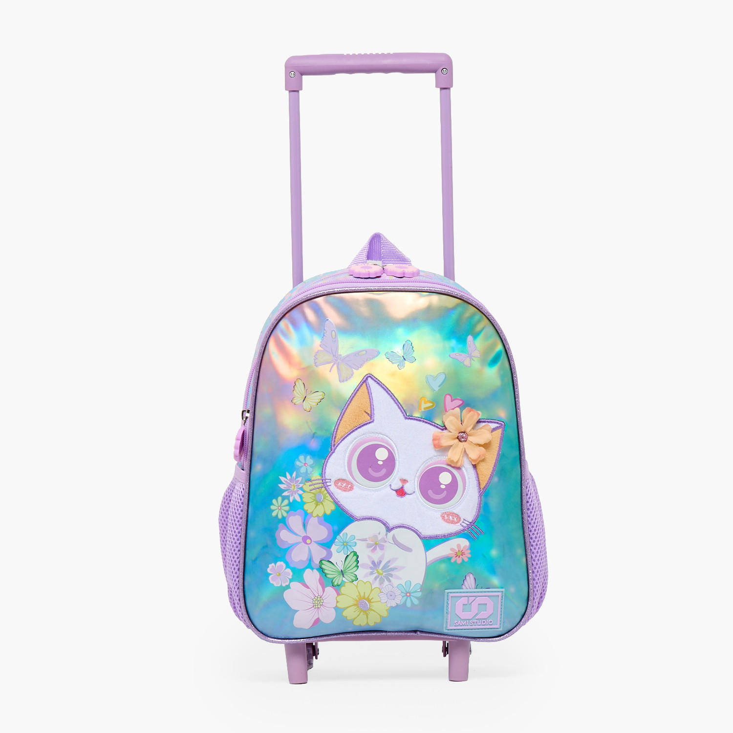 SAMI STUDIO Cat Print 3-Piece School Trolley Bag Set for Girls 2-5 Years with Lunch Bag - 12 inches-school-bagsandbackpacks-trolleybags-image-5