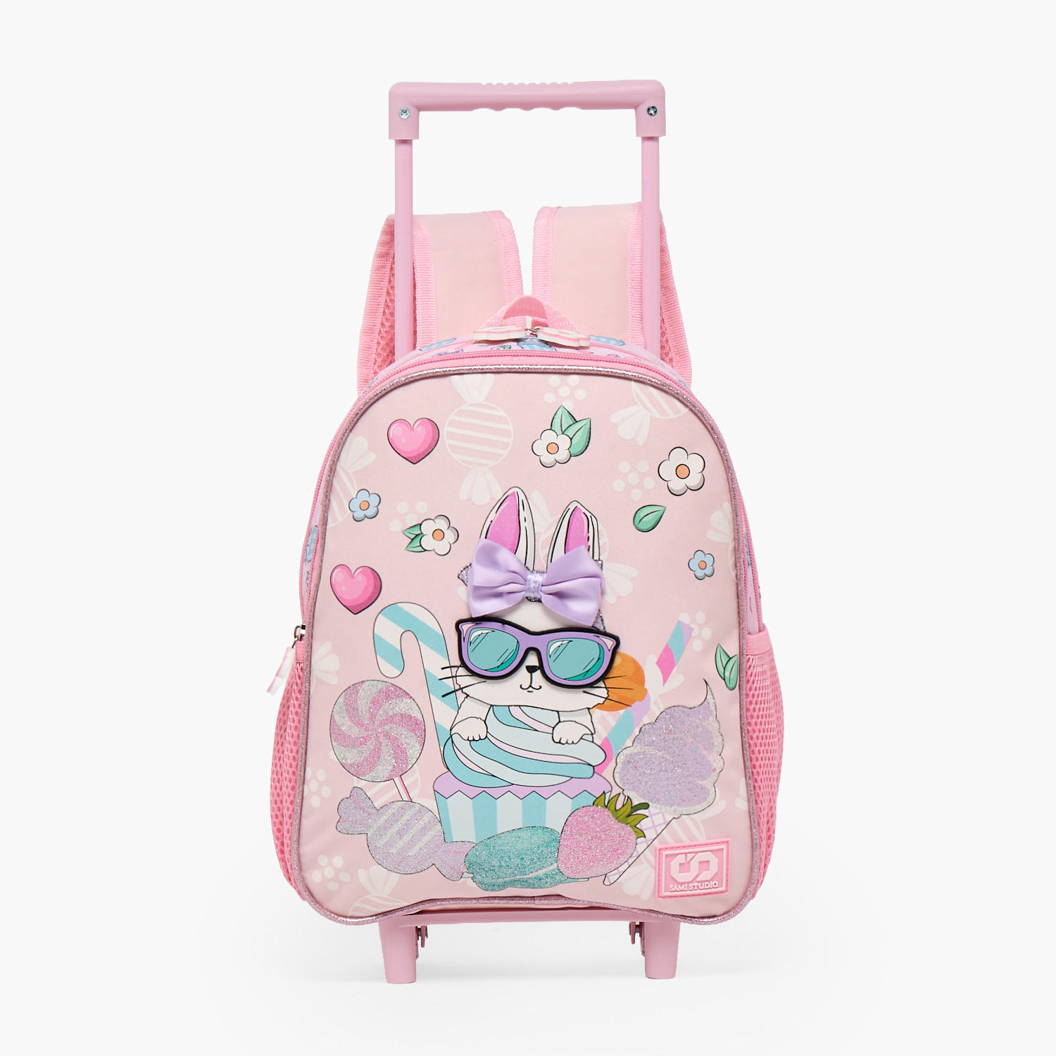 SAMI STUDIO Rabbit 3-Piece School Trolley Bag Set for Girls 2-5 Years with Lunch Bag - 12 inches-school-bagsandbackpacks-trolleybags-image-4