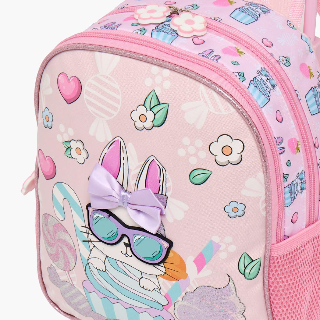 SAMI STUDIO Rabbit 3-Piece School Trolley Bag Set for Girls 2-5 Years with Lunch Bag - 12 inches-school-bagsandbackpacks-trolleybags-image-7