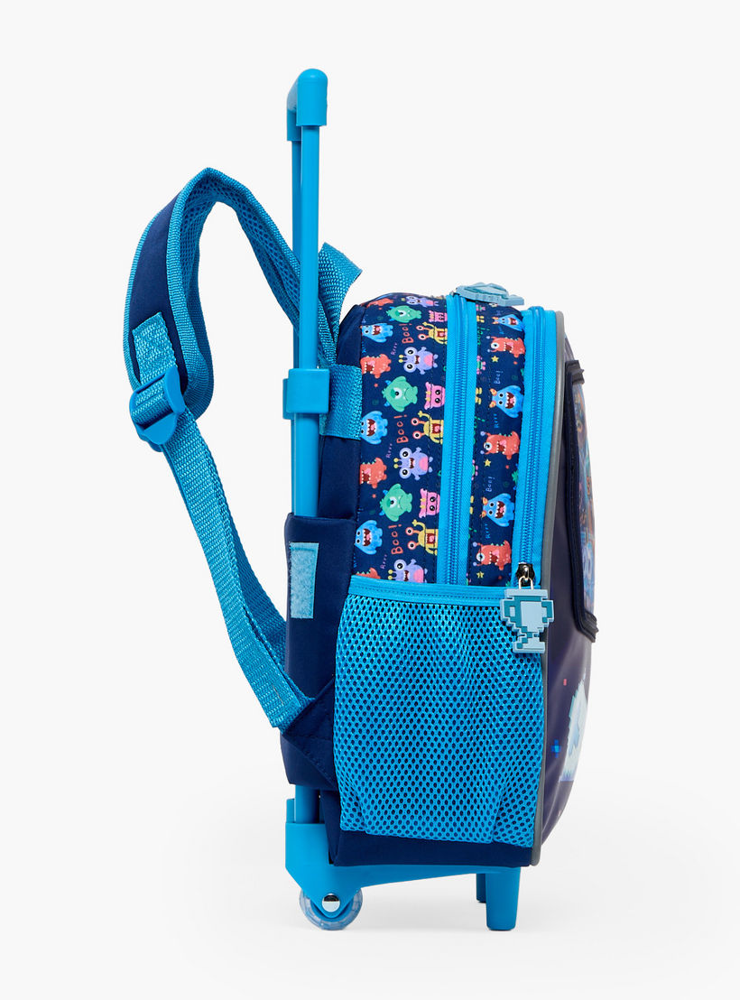 SAMI STUDIO Game Print 3-Piece School Trolley Bag Set for Boys 2-5 Years with Lunch Bag - 12 inches-school-bagsandbackpacks-trolleybags-image-10