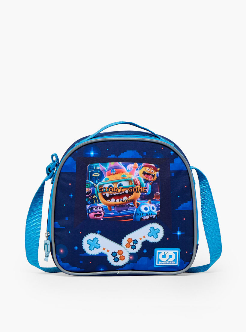 SAMI STUDIO Game Print 3-Piece School Trolley Bag Set for Boys 2-5 Years with Lunch Bag - 12 inches-school-bagsandbackpacks-trolleybags-image-14