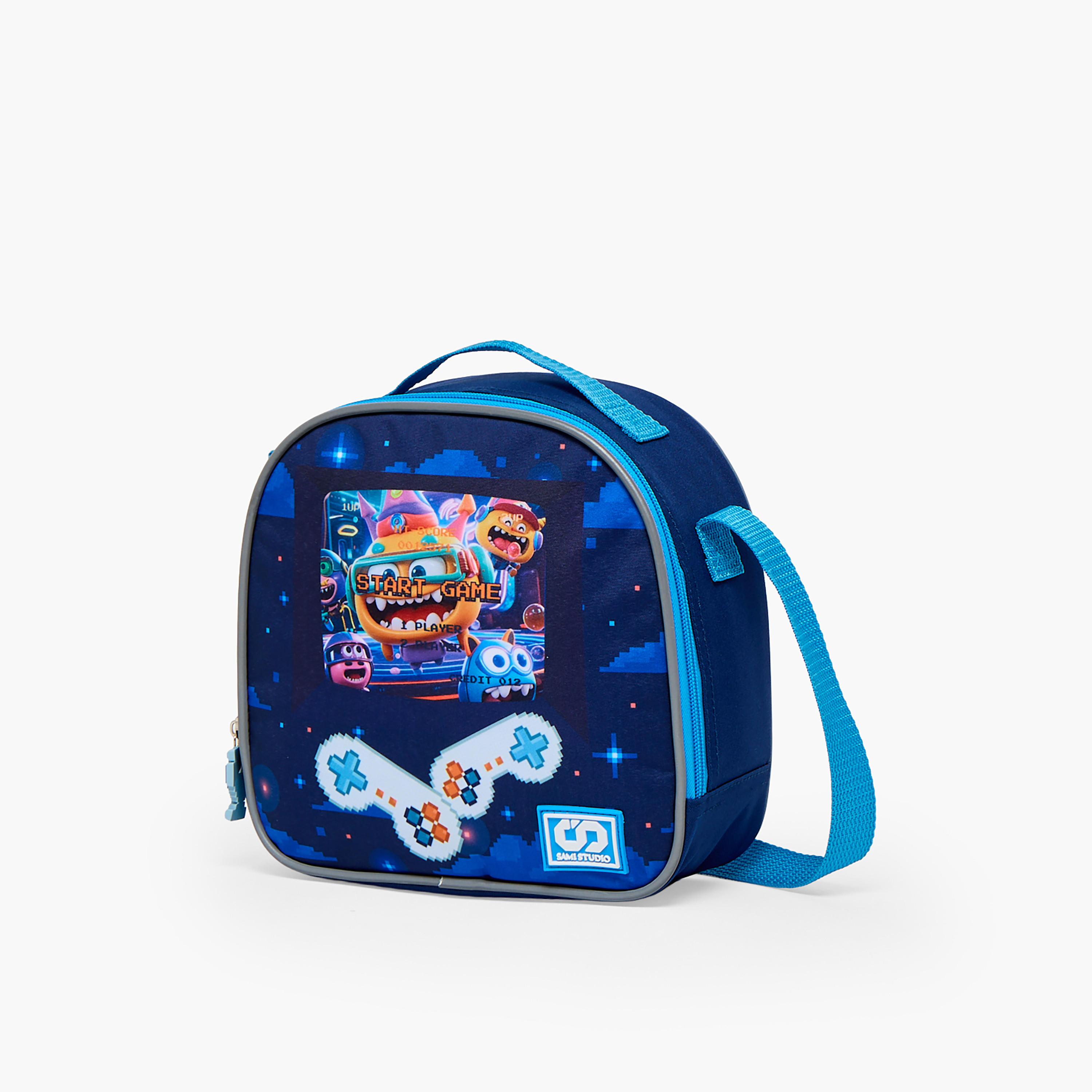 SAMI STUDIO Game Print 3-Piece School Trolley Bag Set for Boys 2-5 Years with Lunch Bag - 12 inches-school-bagsandbackpacks-trolleybags-image-15