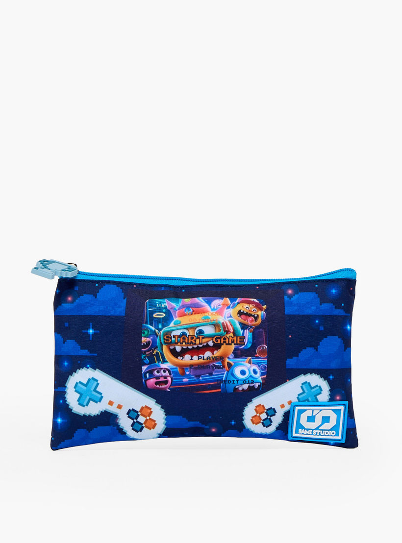 SAMI STUDIO Game Print 3-Piece School Trolley Bag Set for Boys 2-5 Years with Lunch Bag - 12 inches-school-bagsandbackpacks-trolleybags-image-17
