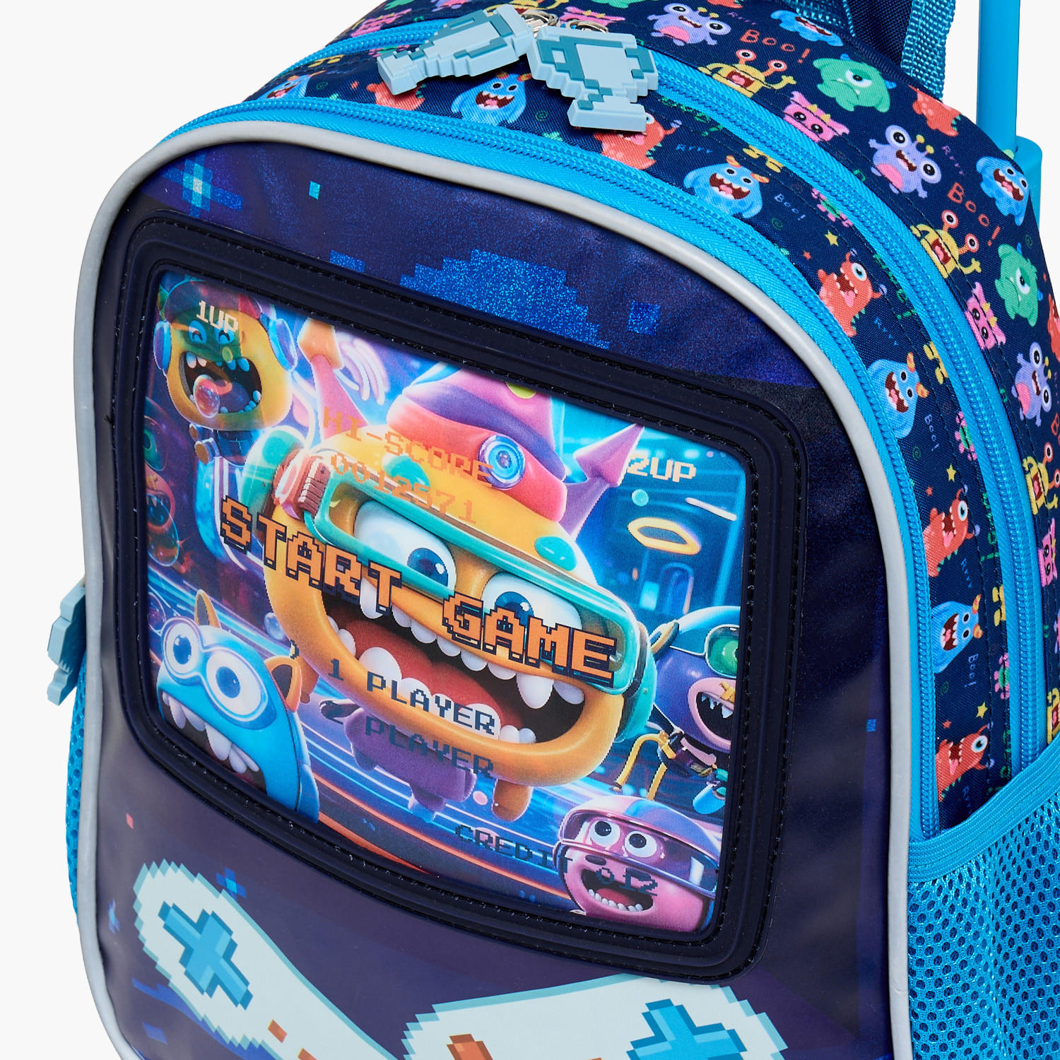 SAMI STUDIO Game Print 3-Piece School Trolley Bag Set for Boys 2-5 Years with Lunch Bag - 12 inches-school-bagsandbackpacks-trolleybags-image-7