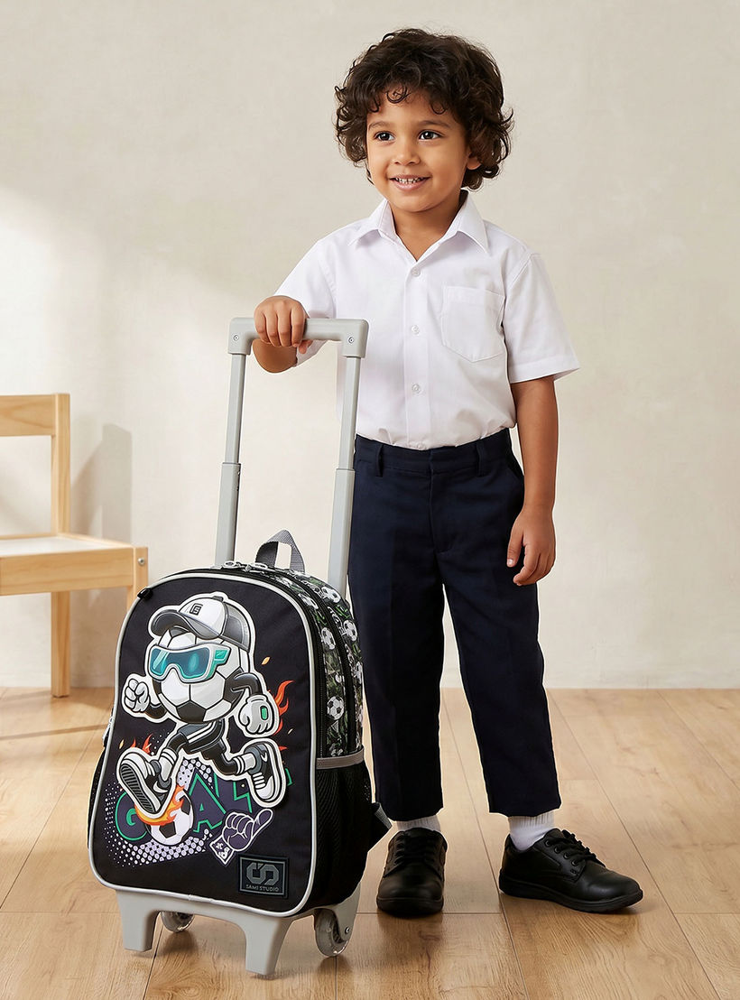 SAMI STUDIO Trolley Bag for Boys 5-8 Years with Adjustable Shoulder Straps - 12 inches-school-bagsandbackpacks-trolleybags-image-3