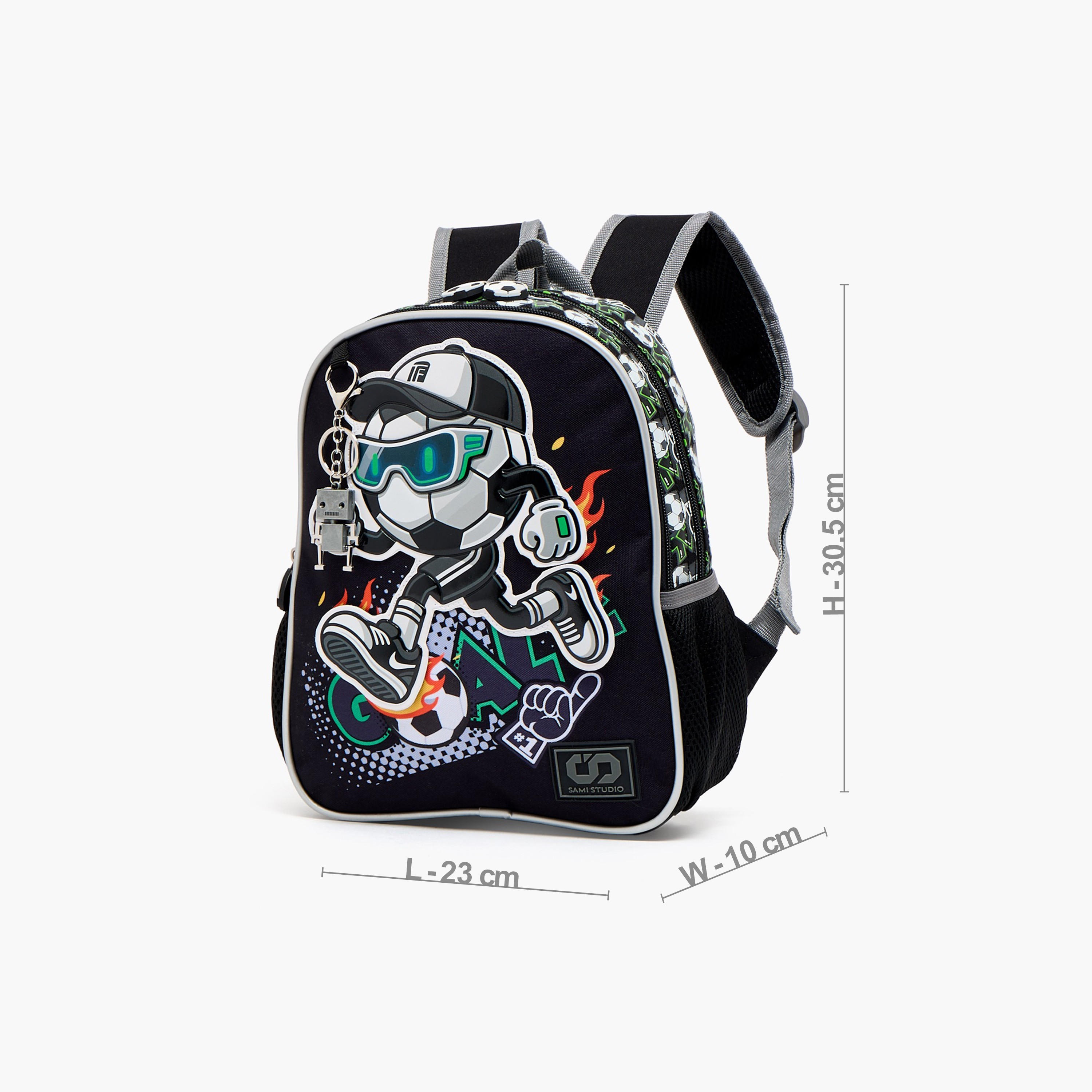 SAMI STUDIO Printed Backpack for Boys 5-8 Years with Adjustable Shoulder Straps - 12 inches-school-bagsandbackpacks-backpacks-image-6