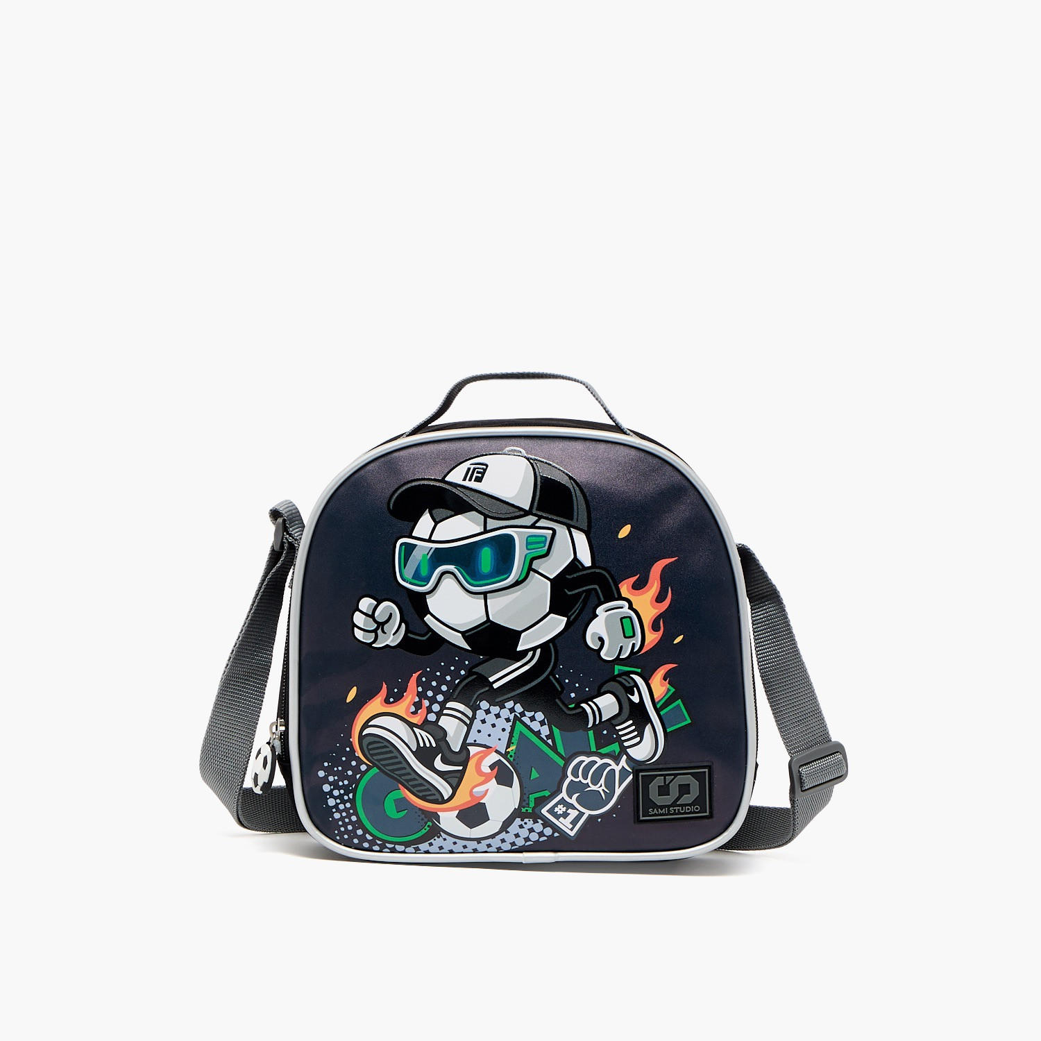 SAMI STUDIO Football Print Lunch Bag for Boys 8-13 Years with Insulation-school-lunchessentials-lunchbags-image-1