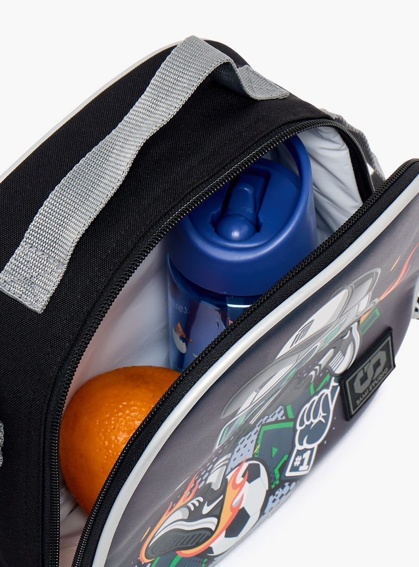 SAMI STUDIO Football Print Lunch Bag for Boys 8-13 Years with Insulation-school-lunchessentials-lunchbags-image-5