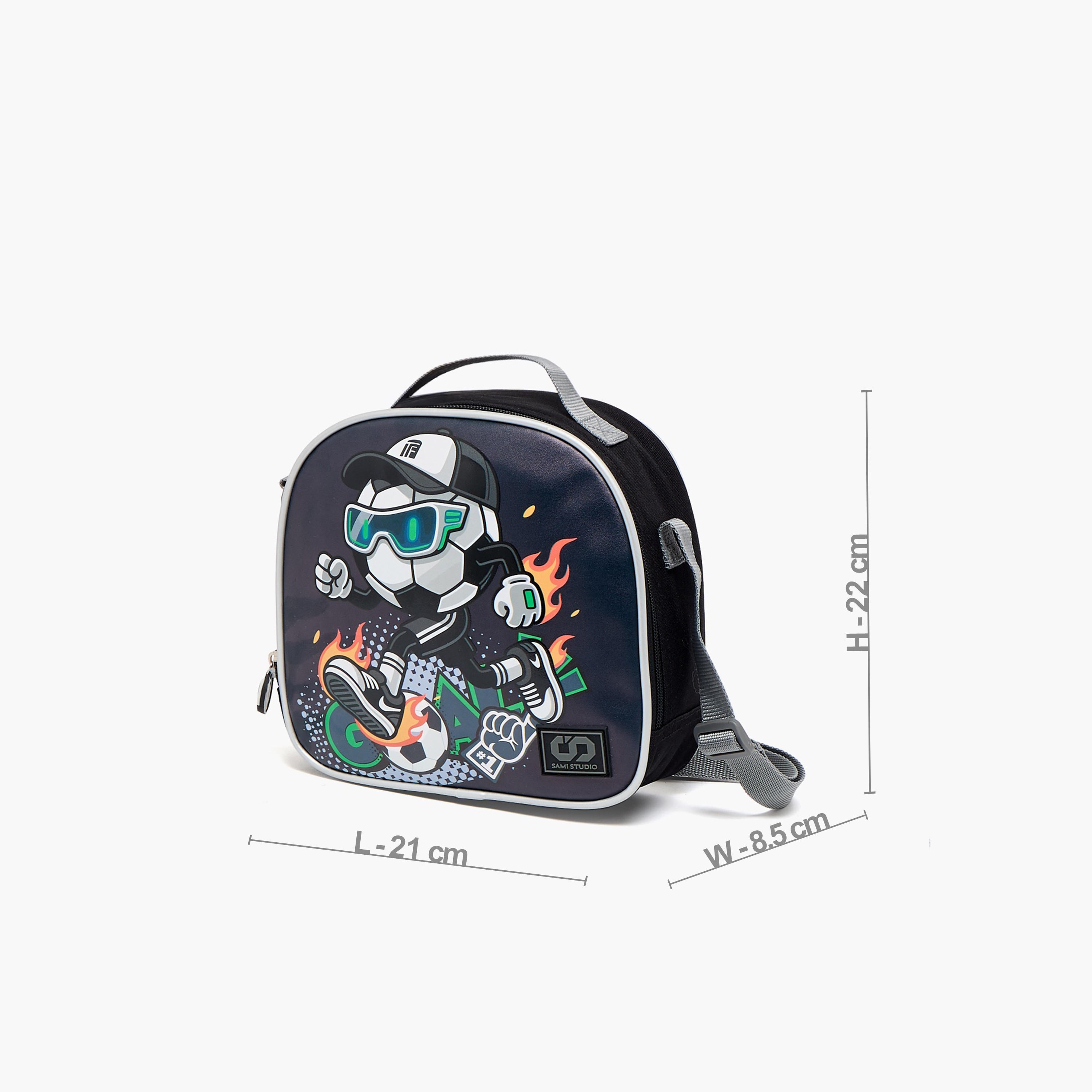 SAMI STUDIO Football Print Lunch Bag for Boys 8-13 Years with Insulation-school-lunchessentials-lunchbags-image-9