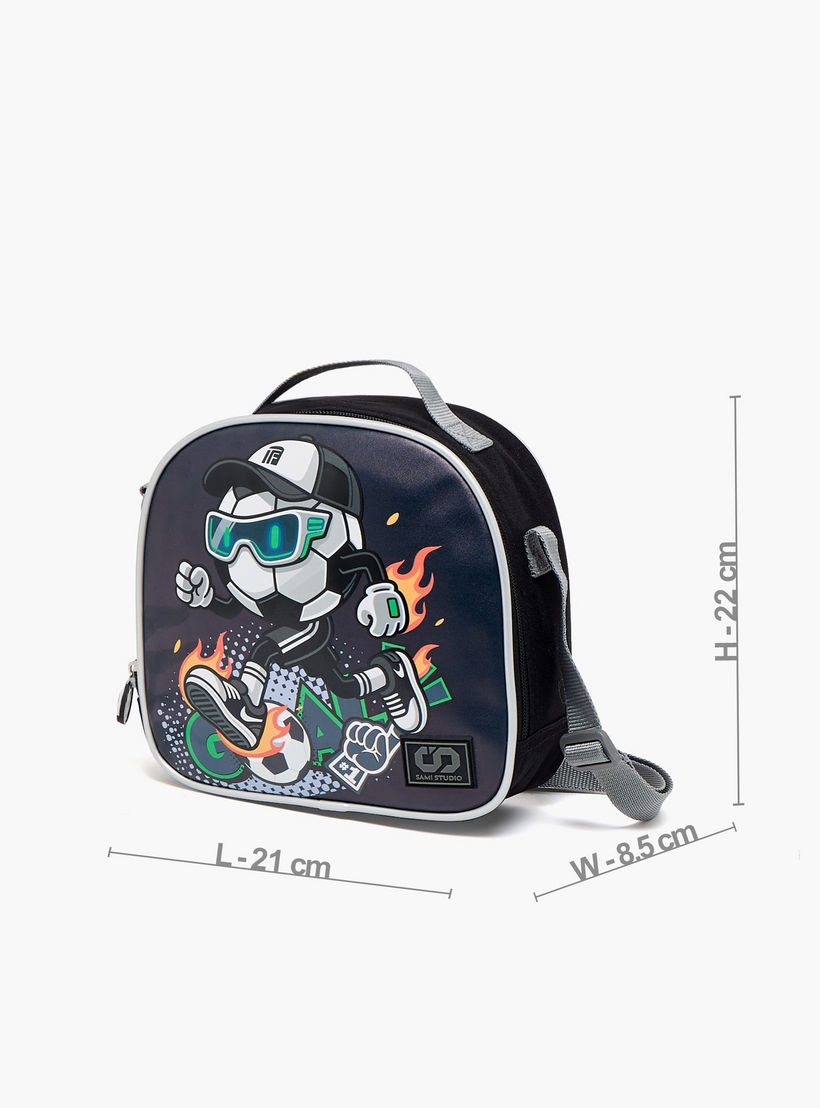 SAMI STUDIO Football Print Lunch Bag for Boys 8-13 Years with Insulation-school-lunchessentials-lunchbags-image-9