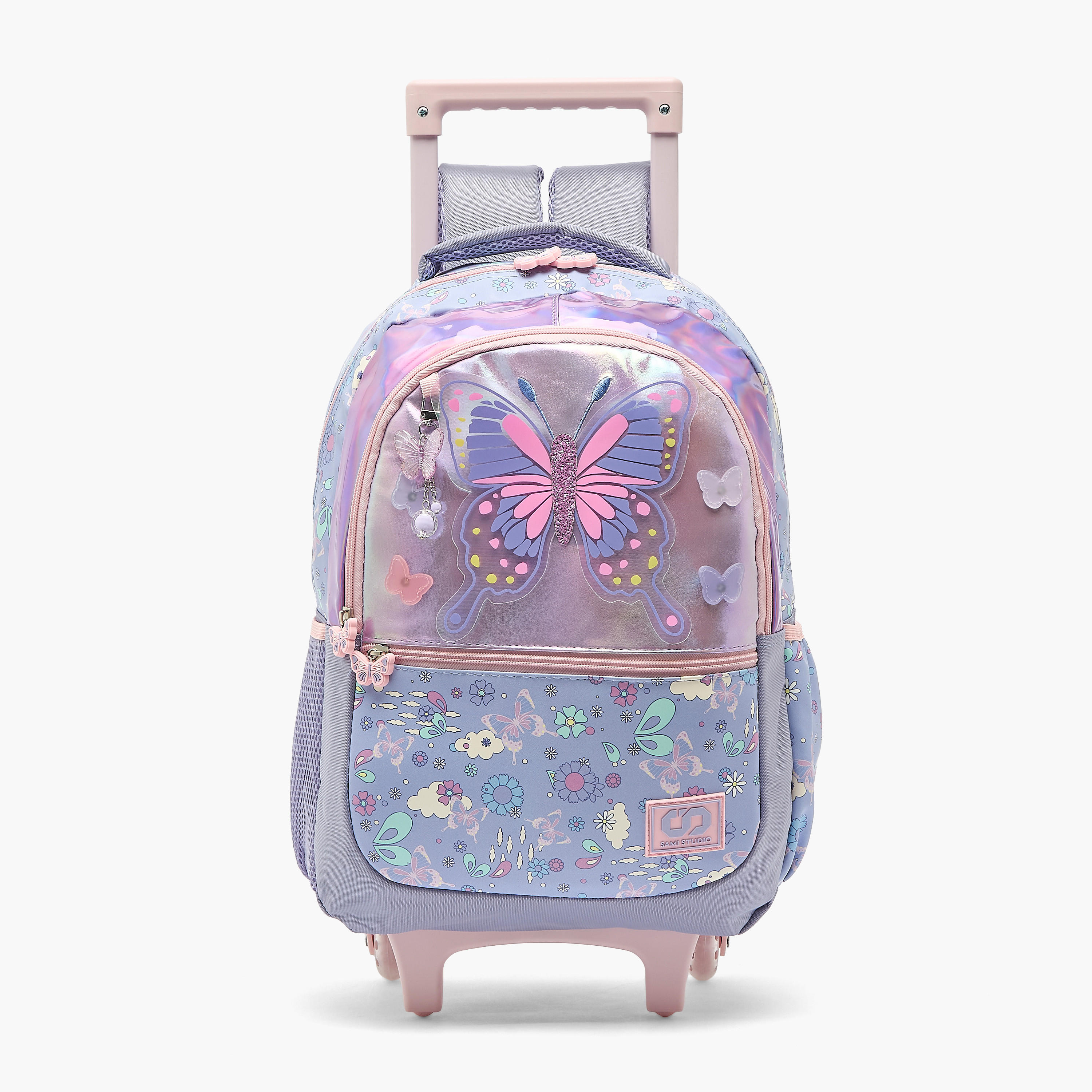 شنطة ظهر بطبعات فراشات للبنات 5-8 سنوات مع حمالات مبطنة من مارشميلو-school-bagsandbackpacks-trolleybags-image-1