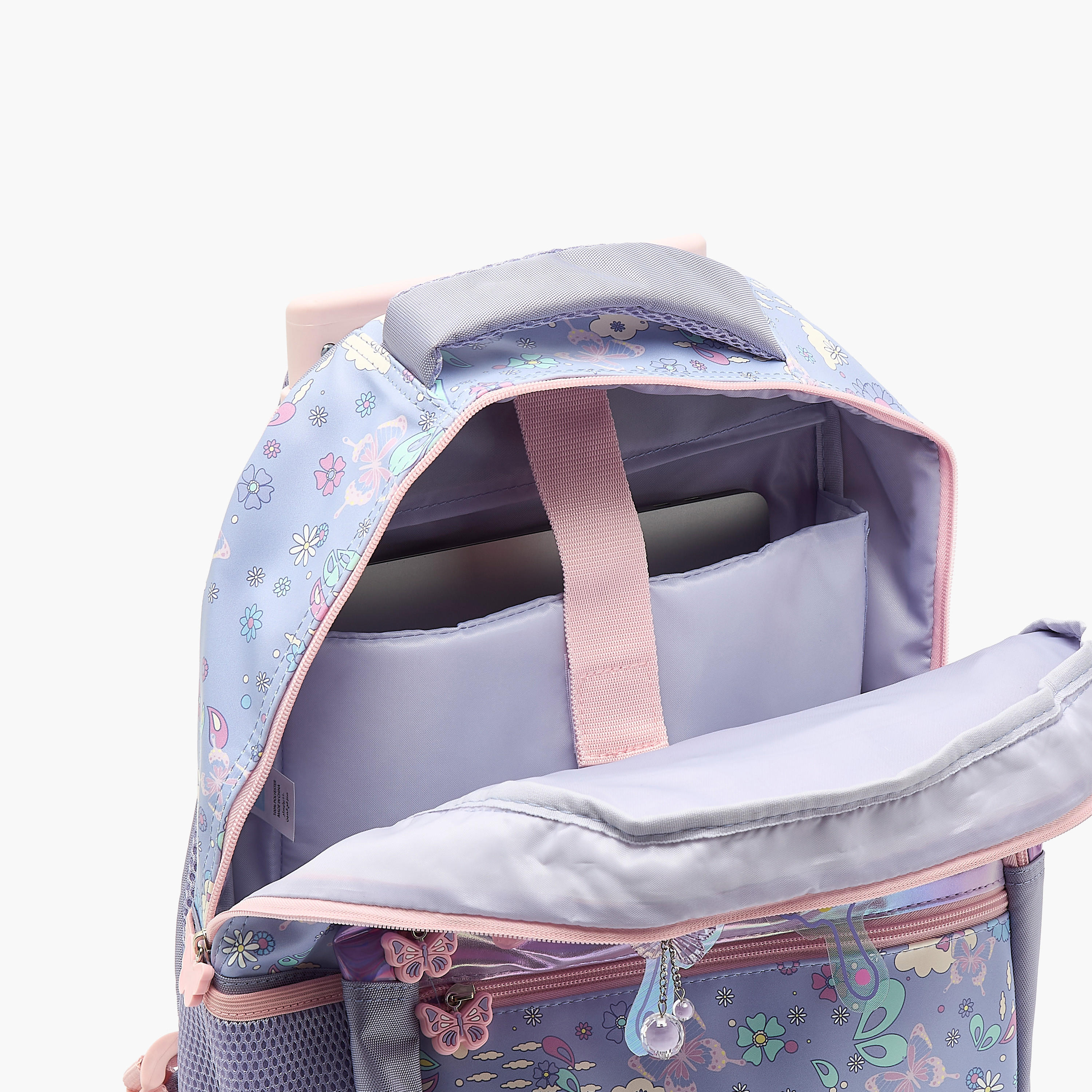 شنطة ظهر بطبعات فراشات للبنات 5-8 سنوات مع حمالات مبطنة من مارشميلو-school-bagsandbackpacks-trolleybags-image-11