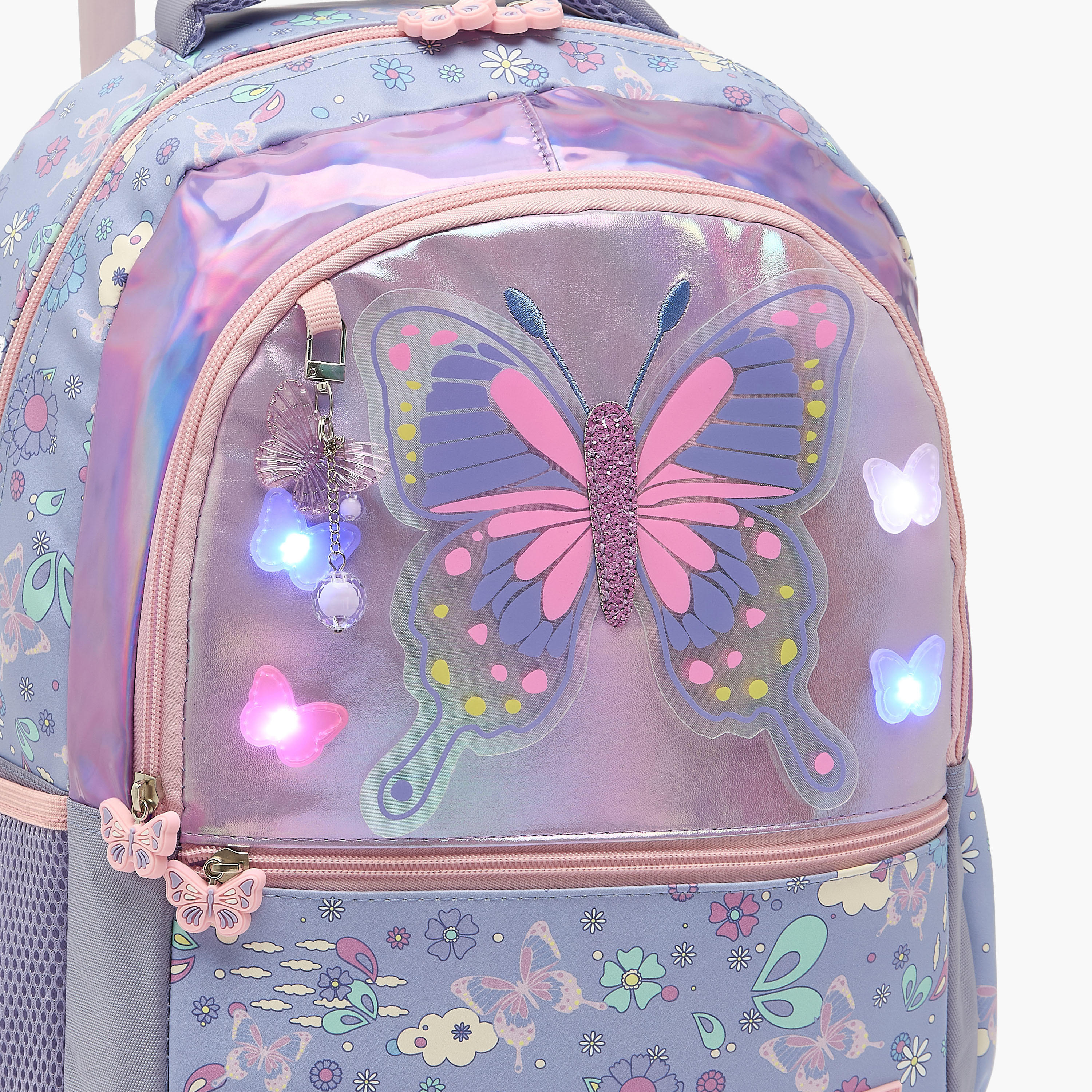 شنطة ظهر بطبعات فراشات للبنات 5-8 سنوات مع حمالات مبطنة من مارشميلو-school-bagsandbackpacks-trolleybags-image-13