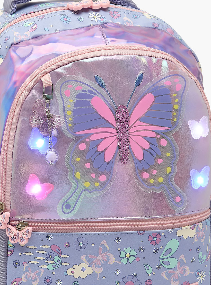 شنطة ظهر بطبعات فراشات للبنات 5-8 سنوات مع حمالات مبطنة من مارشميلو-school-bagsandbackpacks-trolleybags-image-13